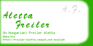 aletta freiler business card